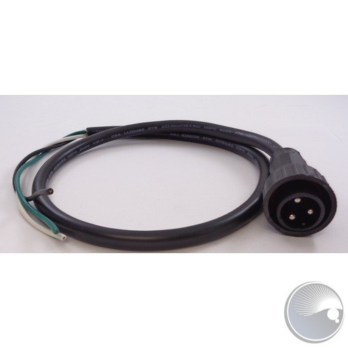 POWER cable with Male plug (open whip, black, US standard)