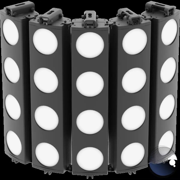 PL ArenaCob 4FC, 4x75W RGBW-LED-Blinder, IP65, schwarz