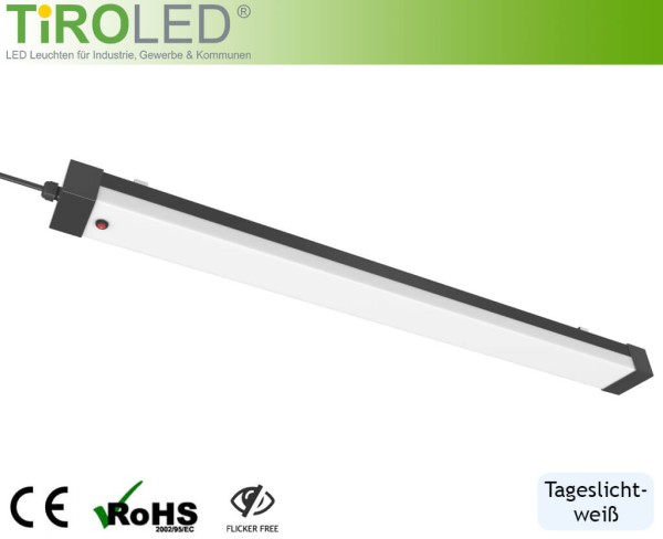 150 cm LED Feuchtraumleuchte mit Li-ion Akku für 3 Stunden Notstrombetrieb | 50 Watt | tageslichtwei