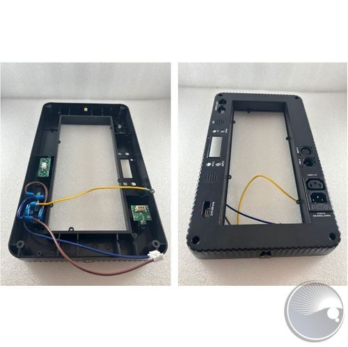 Bottom plate/DMX & Power Socket Assembly (BOM#6) with yellow ring built into frame Australian Versio