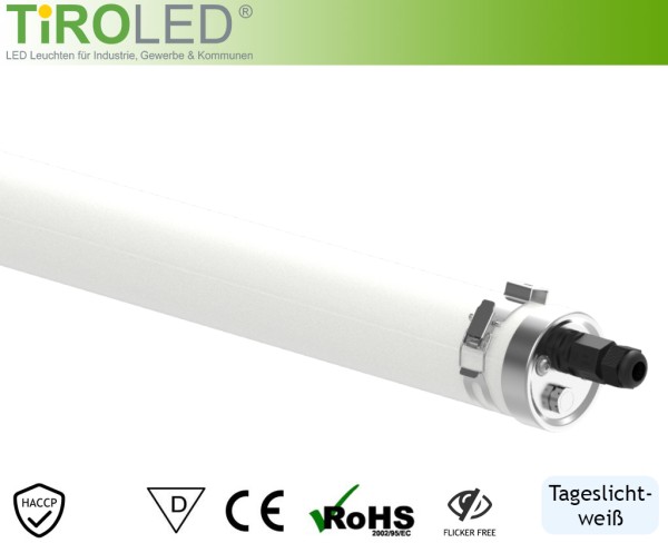 150 cm LED Feuchtraumleuchte | HACCP | ammoniakbeständig | 50 Watt | tageslichtweiß - 5000 K | 8000