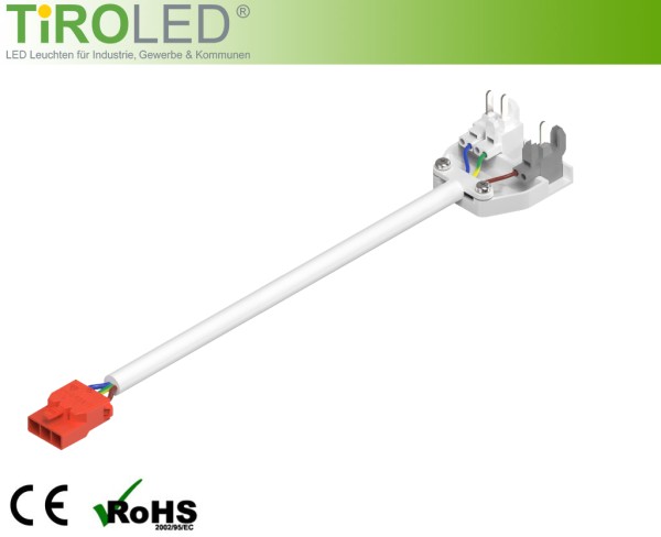 Anschlussadapter | für Tragschienen mit Wago 126 Buchsen | 3-polig | für "Clickfit" LED-Einsatz