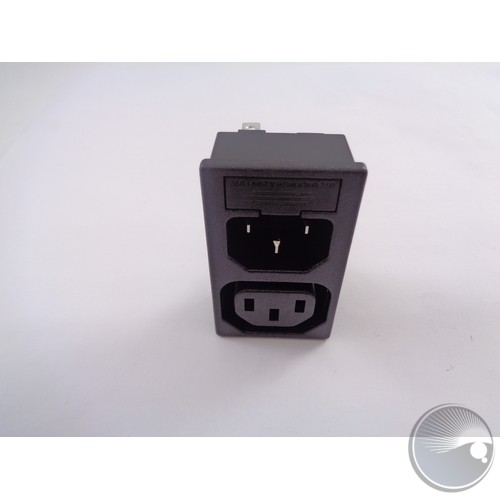 IEC POWER SOCKET (with input and output) One piece part