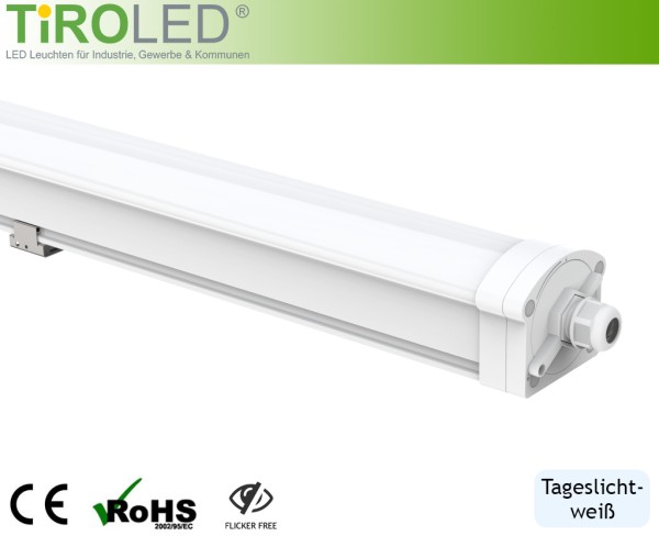 150 cm LED Feuchtraumleuchte | austauschbarer LED-Treiber | 50 Watt | tageslichtweiß - 6500 K | 7500