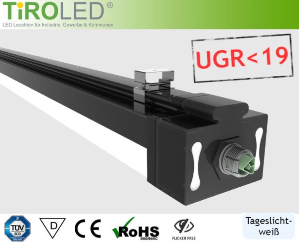 150 cm LED Tri-Proof Lichtbandsystem | 50 Watt | tageslichtweiß - 6500 K | 7000 lm | IP66 | IK10 | "